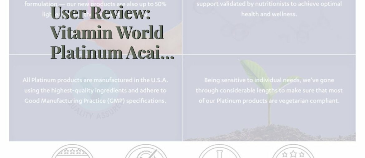 User Review: Vitamin World Platinum Acai 4000mg  Premium Antioxidant & Beauty Support Suppleme...