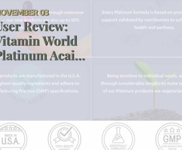 User Review: Vitamin World Platinum Acai 4000mg  Premium Antioxidant & Beauty Support Suppleme...