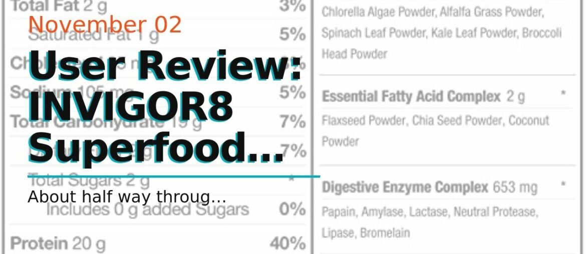 User Review: INVIGOR8 Superfood Protein Shake with Immunity Boosters - Gluten-Free Non GMO Meal...