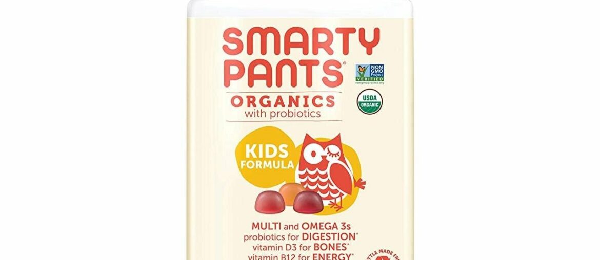 Daily Organic Gummy Kids Multivitamin: Probiotic, Vitamin C, D3 & Zinc for Immunity, Biotin, Omega