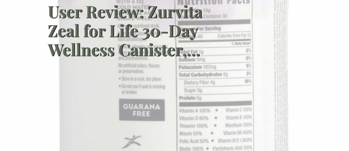 User Review: Zurvita Zeal for Life 30-Day Wellness Canister, 420 Grams, Wild Berry