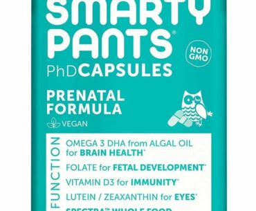 SmartyPants Daily Prenatal Multivitamin: Vitamin C, D3 & Zinc for Immunity, Vegan, Vitamin E, A, CO