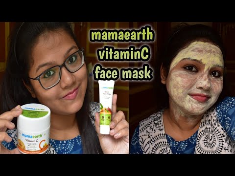 Durga Pujor age skin care | mamaearth vitamin C face mask original  Review #indianvloggermukulika