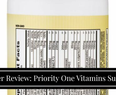 User Review: Priority One Vitamins Super Bio Vegetarian 180 Tablets - Immune System Support*- C...