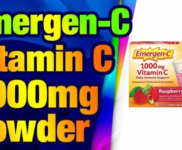 Emergen-C Vitamin C 1000mg Powder (30 Count, R aspberry Flavor, 1 Month Supply), With Antio