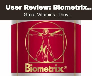 User Review: Biometrix Multivitamin and Mineral Natural Supplement with Ginseng and Gingkgo Bil...