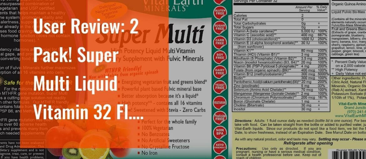 User Review: 2 Pack! Super Multi Liquid Vitamin 32 Fl. Oz. - 1 Month Supply Each- High Potency...