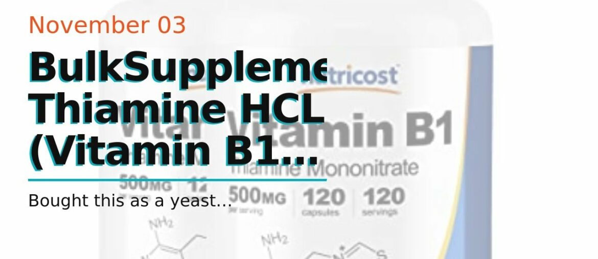 BulkSupplements Thiamine HCL (Vitamin B1) Powder (1 Kilogram)