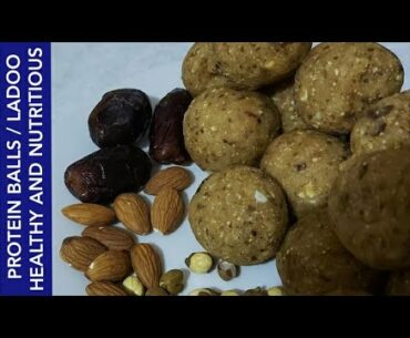 Delicious Protein and Vitamins Balls. Date and Almond Ladoo with added Chana . Healthy & nutritious