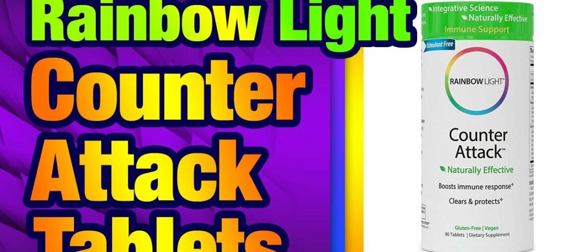Rainbow Light Counter Attack with Vitamin C and Zinc, Gluten-Free, Vegan, Sugar-Free, 3 Ta