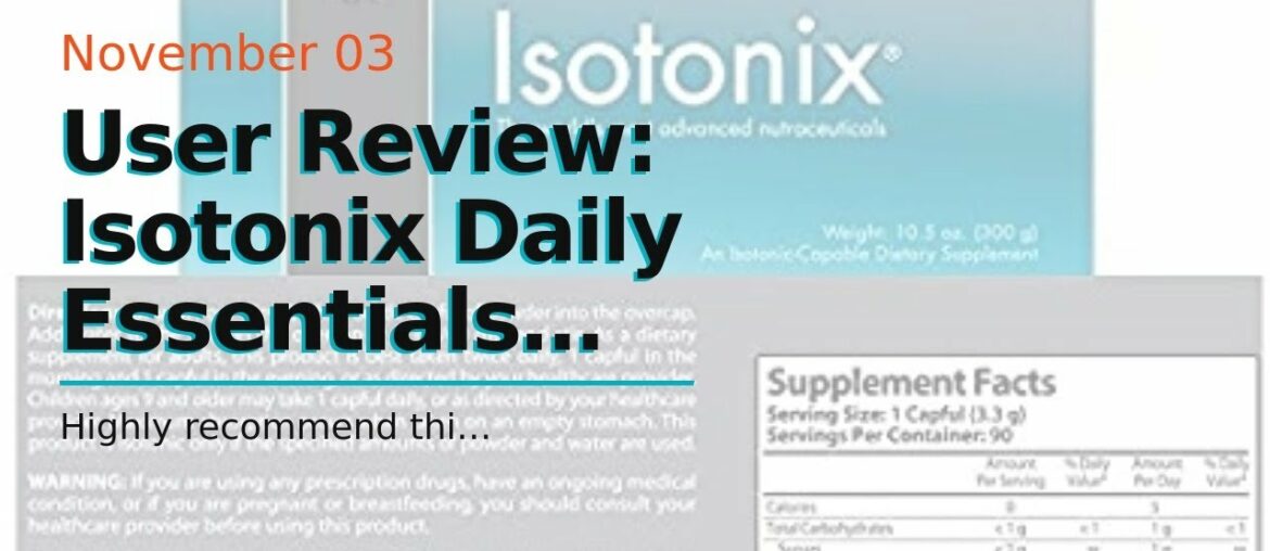 User Review: Isotonix Daily Essentials Packets, Calcium Plus, Activated B Complex, Multivitamin...