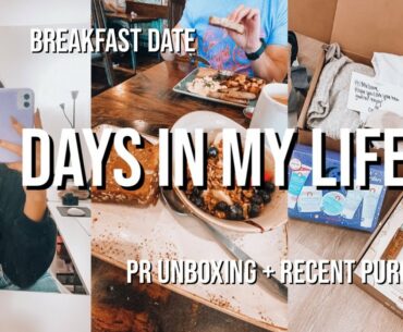 VLOG: Breakfast Date, PR Unboxing, Recent Purchases, Gym, Etc