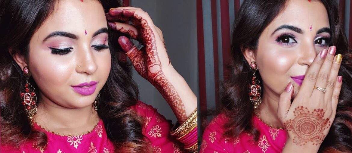 Diwali Makeup | Festive| Karwachauth| Wedding Guest Makeup | Dewy using Illuminator Full Face Makeup