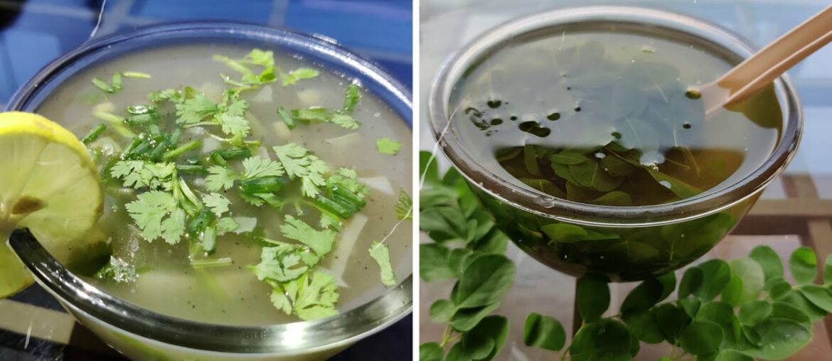 #detoxsoup #weightlossrecipes ||coriander lemon soup || moringa leaves soup ||  vitamin C rich soup