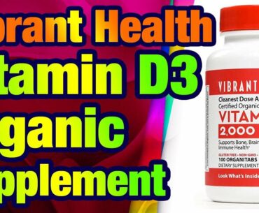 Vibrant Health, Vitamin D3 2000 IU, Organic Supplement, 100 Capsules