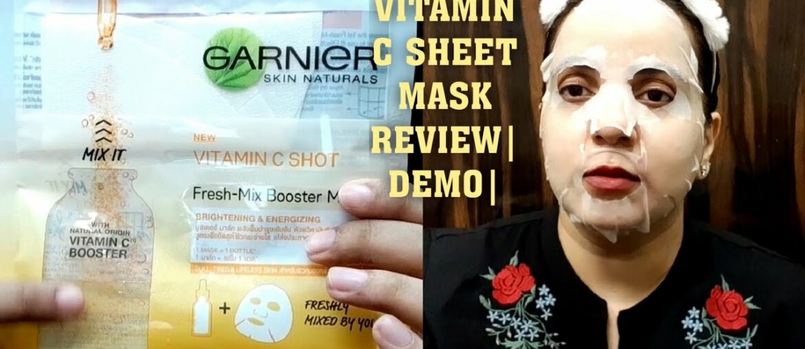 Garnier Fresh Mix Vitamin C Shot Boost Sheetmask|Garnier Sheet Mask|Garnier serum mask|
