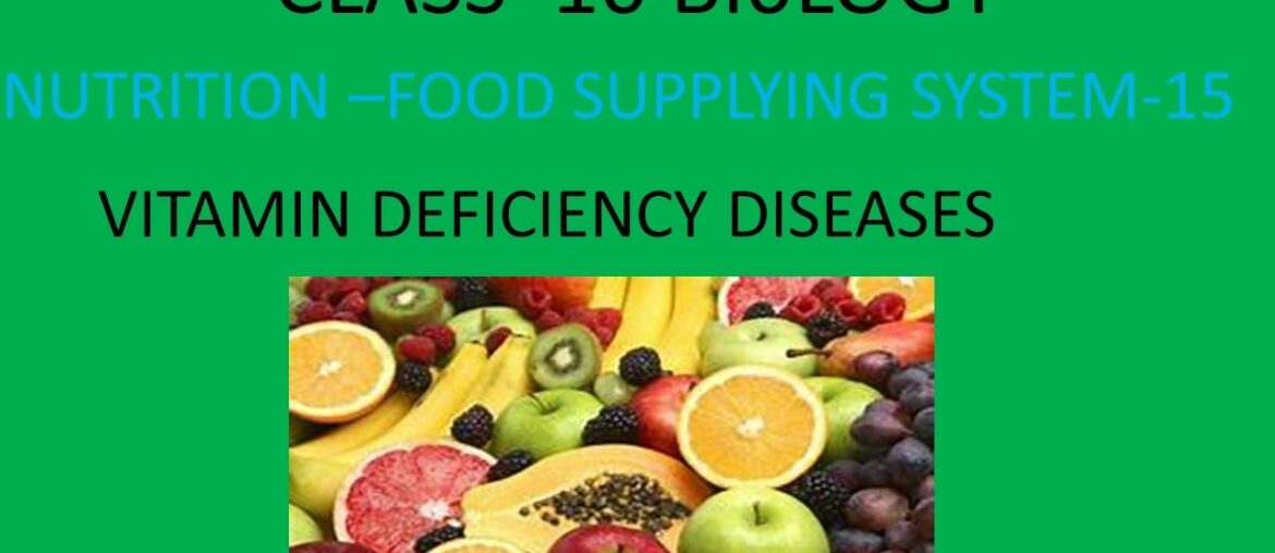 VITAMIN DEFICIENCY  DISEASES