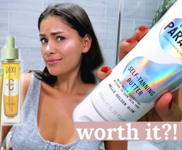 TESTING ISLE OF PARADISE TANNING BODY BUTTER + PIXI VITAMIN C | Beauty's Big Sister