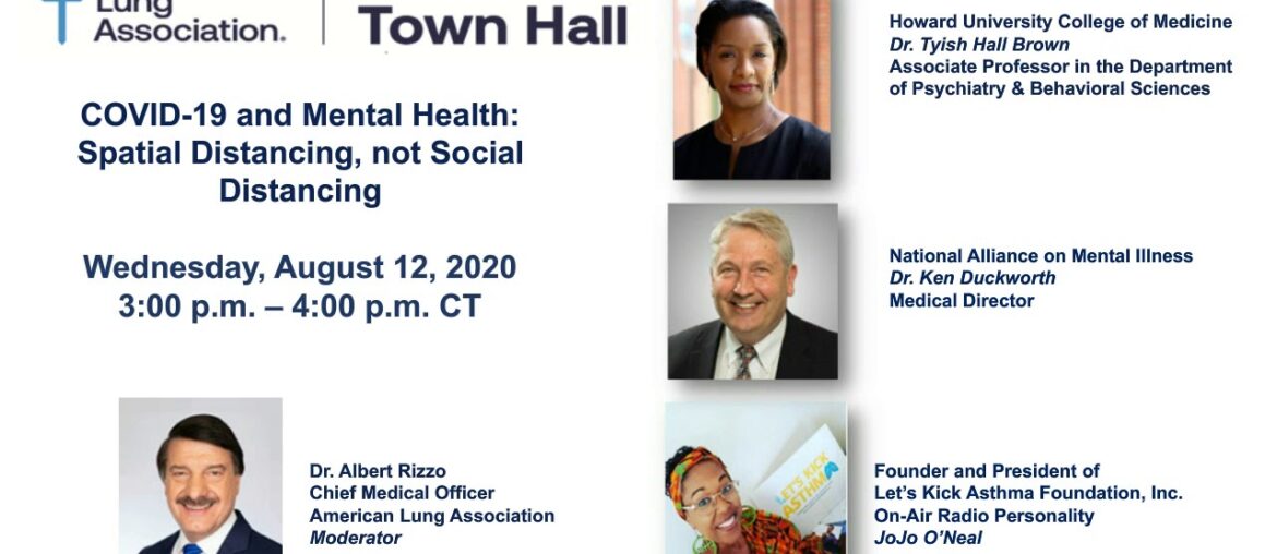 Town Hall: COVID-19 and Mental Health: Spatial Distancing, not Social Distancing