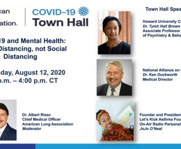 Town Hall: COVID-19 and Mental Health: Spatial Distancing, not Social Distancing