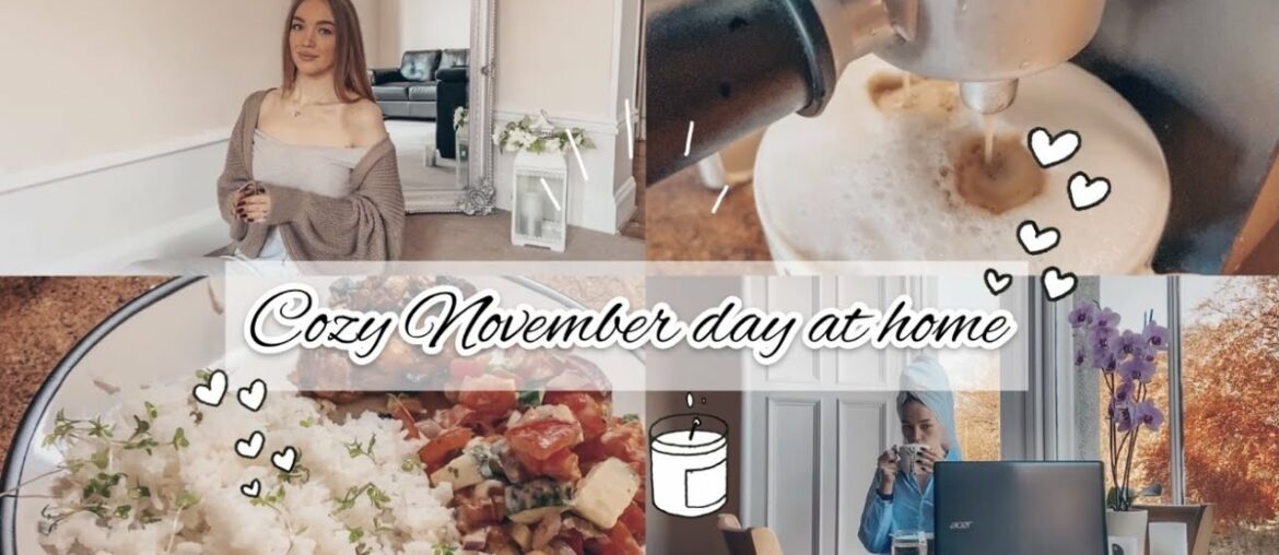 COZY NOVEMBER DAY AT HOME | morning routine,lovely breakfast, unboxing vitamins + healthy dinner