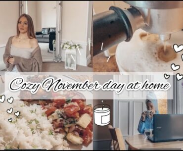 COZY NOVEMBER DAY AT HOME | morning routine,lovely breakfast, unboxing vitamins + healthy dinner