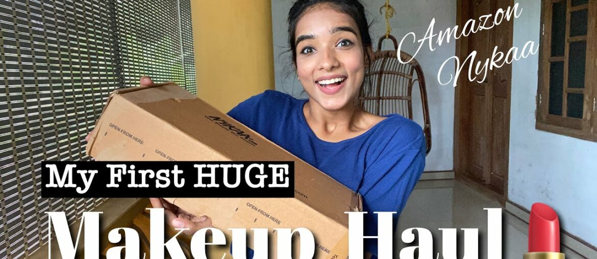 My First Huge Makeup Haul | Nykaa & Amazon Sale | Beginner’s kit | Affordable | Aiswarya Sreenivasan