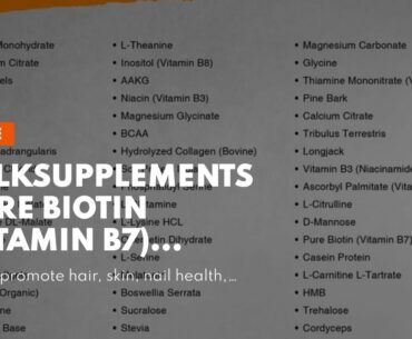 Bulksupplements Pure Biotin (Vitamin B7) Powder (50 Grams)