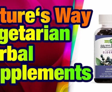 Nature's Way Sambucus Elderberry Gummies, Herbal Supplements with Vitamin C and Zinc, Glut