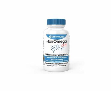 DrFormulas HairOmega DHT Blocker Biotin 5000 mcg Vitamins for Hair Growth Supplement | Hair Loss Pi