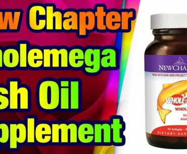New Chapter Wholemega Fish Oil Supplement - Wild Alaskan Salmon Oil with Omega-3 + Vitamin