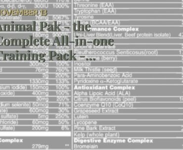 Animal Pak - the Complete All-in-one Training Pack - Vitamin Pack for Men, Amino Acids, Zinc an...