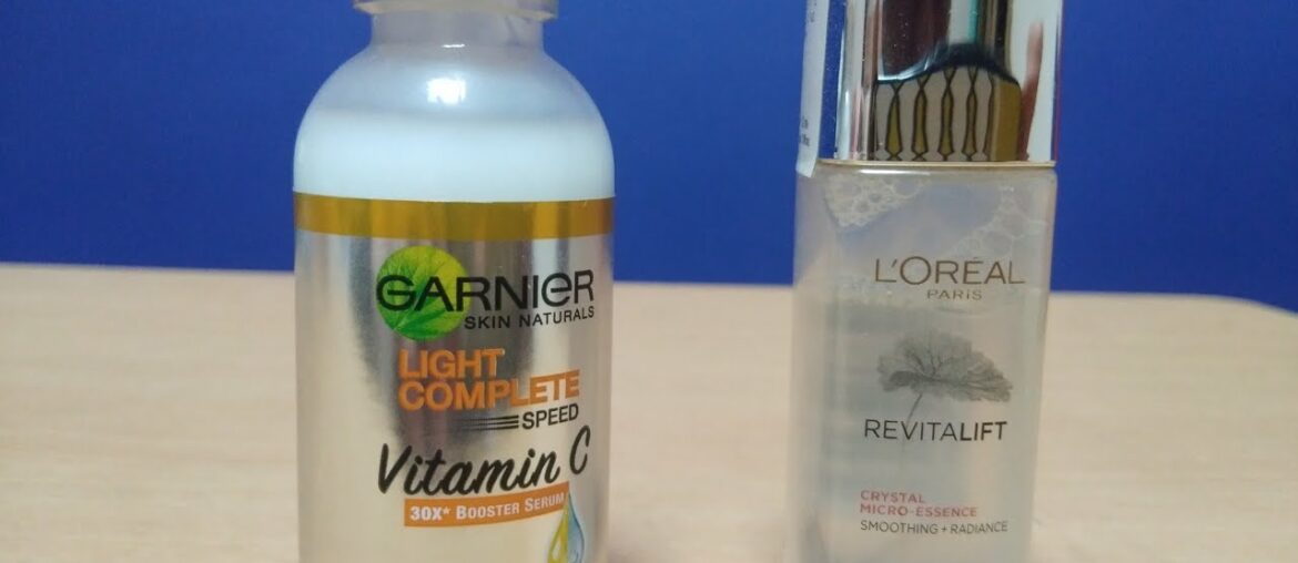 l'oreal crystal micro essence || garnier vitamin c serum || garnier || L'Oreal Paris