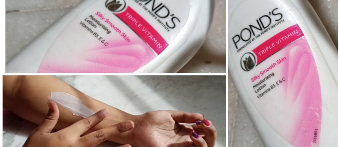 ponds triple vitamin moisturising body lotion review and demo
