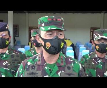 BAGI SEMBAKO MASKER DAN VITAMIN UNTUK MEMINIMALISIR PENYEBARAN COVID19, HUT TNI AL 75 TAHUN,