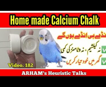 How to Make Calcium Chalk: Best Calcium & Vitamin for Australian Parrots in Urdu By |Arham|.,Vdo.182