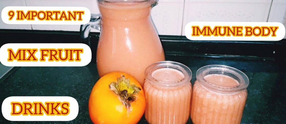 #Immunesystembooster#homedrinks# HOW TO PREPARE 9 IMPORTANT MIX FRUIT DRINK/ IMMUNE BODY BOOSTER