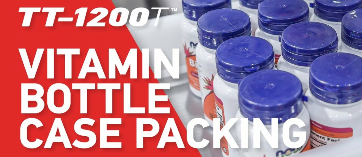 Vitamin & Supplement Bottle Case Packing Machine -  Model TT-1200T - Tishma Technologies
