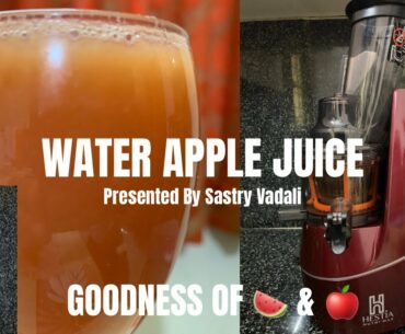 Water Apple Juice - Made With Hestia Cold Press Juicer