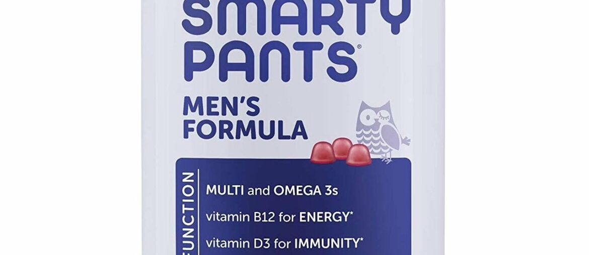 SmartyPants Men’s Formula Daily Gummy Multivitamin: Vitamin C, D3, and Zinc for Immunity, CoQ10 for