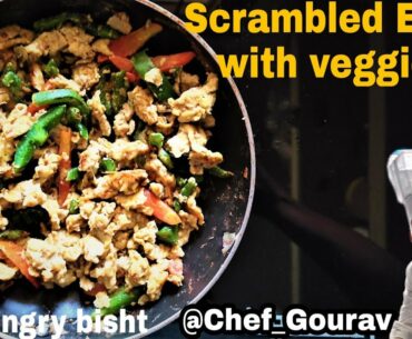 Scrambled eggs with veggies | loaded Vitamins and protein | gym | best post workout Meal