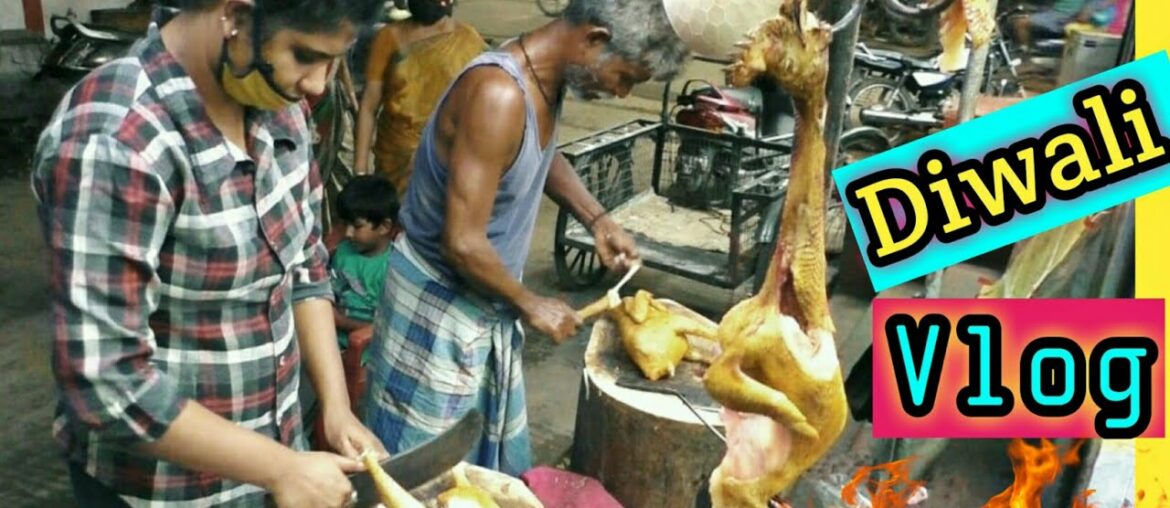 My Unique Diwali Celebration vlog || Our Family diwali Celebration in mutton shop#withme