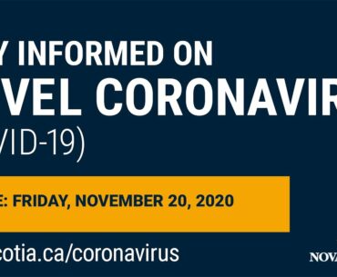 Update COVID-19 for Nova Scotians: Friday November 20