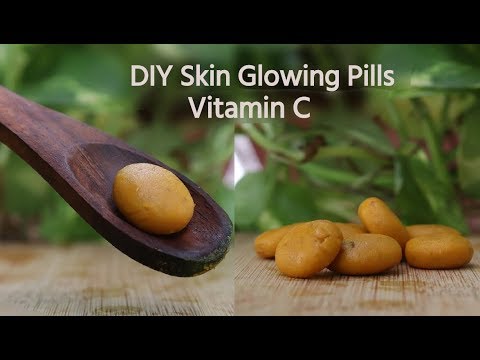 Natural Vitamin C Capsules for Glowing Skin - DIY Glutathione Pill for Bright Skin Whitening