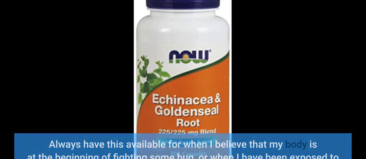 NOW Supplements, Echinacea & Goldenseal Root, 225/225 mg Blend, Immune System Support*, 100 Cap...