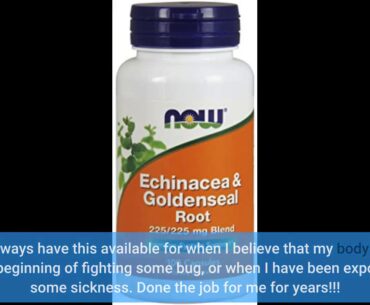 NOW Supplements, Echinacea & Goldenseal Root, 225/225 mg Blend, Immune System Support*, 100 Cap...