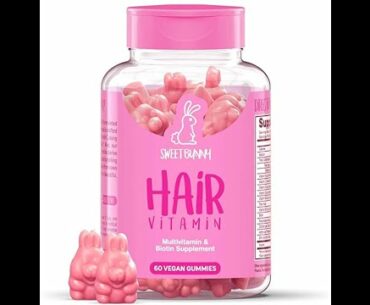 Vegetarian Gummy Hair Vitamins - Hair Skin and Nails Gummies for Faster Hair Growth with Biotin...