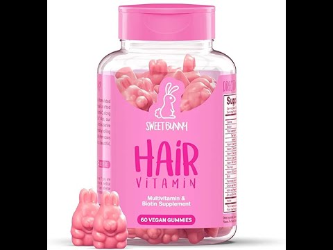 Vegetarian Gummy Hair Vitamins - Hair Skin and Nails Gummies for Faster Hair Growth with Biotin...