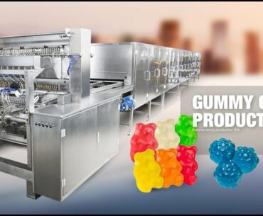 How to produce vitamin nutrition CBD hemp jelly? Large-scale automatic soft candy production line.