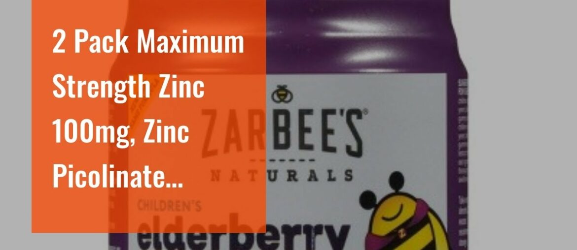 2 Pack Maximum Strength Zinc 100mg, Zinc Picolinate Supplement, 120 Capsules, Zinc Vitamin and...